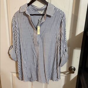 NTW Max Studio Stripe Popover Tunic